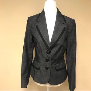 Limited dark chambray jacket black trim.    Size Sm